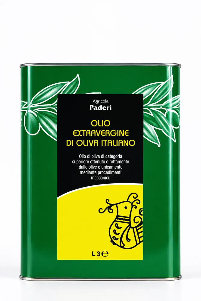 Latta di olio extravergine di oliva da 3 litri
